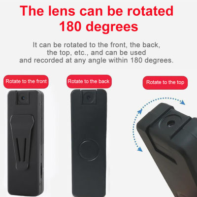 Dmyond 1080P Wearable Body Mounted Camera Mini Pocket Video Recorder With Motion Detection 180 ° Rotating Lens