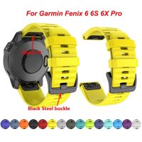 【CW】 Hot 20 22 26mm Smart Sport Silicone Quick Release Replacement Strap for Garmin Fenix 6 6S 6X Pro 5 5X Plus 3 HR Wristband Band