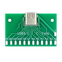 3.1 USB ที่มีบอร์ด PCB แดปเตอร์คอนเนคเตอร์ตัวเมียชนิด C Papan Ujian หลอดไฟอะแดปเตอร์24P