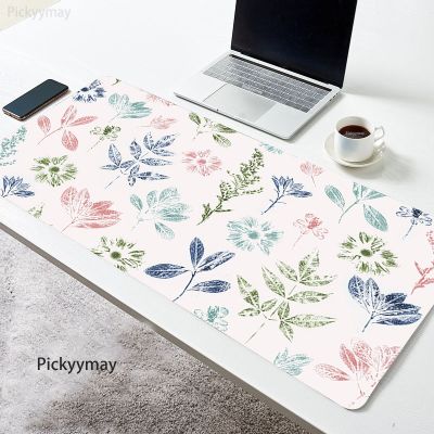 Flower Plant  Mouse Pad Watercolor Computer Laptop Keyboard Mouse Mat Large Mousepad Anime Gamers Decoracion Desk Mat For Office