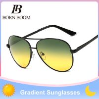 ~ BornBoom Unisex Polarized Sunglasses วันกลางคืนวิสัยทัศน์แว่นกันแดดสวมทับตัดแสงกลางวันกลางคืนขับรถถนอมดวงตา