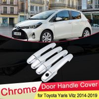 รถยนต์ Toyota Yaris Vitz XP150 2014 2015 2016 2017 2018ที่คลุมที่จับประตูชุบโครเมียม2019ภายนอกรถฝาครอบแต่งรถ