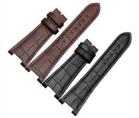 25mm Black/Brown Genuine leather Band Strap bracelet Watch Band Strap Fits for Patek Philippe [5711/5712]