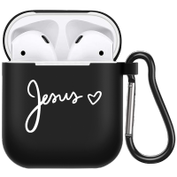 【Sleek】 อักษรตัวย่อลายดอกไม้น่ารักสำหรับ Airpod 1 &amp; 2กรณีซิลิโคนฝาครอบหูฟัง Air Pods 1 2 Fundas Bumper