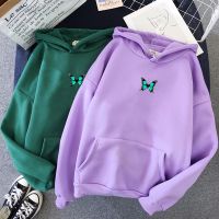 Winter Oversized erfly purple Hoodies Sweatshirts Harajuku erfly Print Hooded Aesthetic Hoodie Spring  Streetwear Size XS-4XL