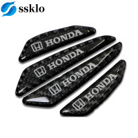 (Ssklo) 4Pcs คาร์บอนไฟเบอร์ Anti-Collision Trim ประตูรถขอบสติกเกอร์ป้องกันภัยสำหรับ Honda CBR300RR CBR600RR CBR1000RR CBR500R CBR650F VFR800 1200 VTX1300