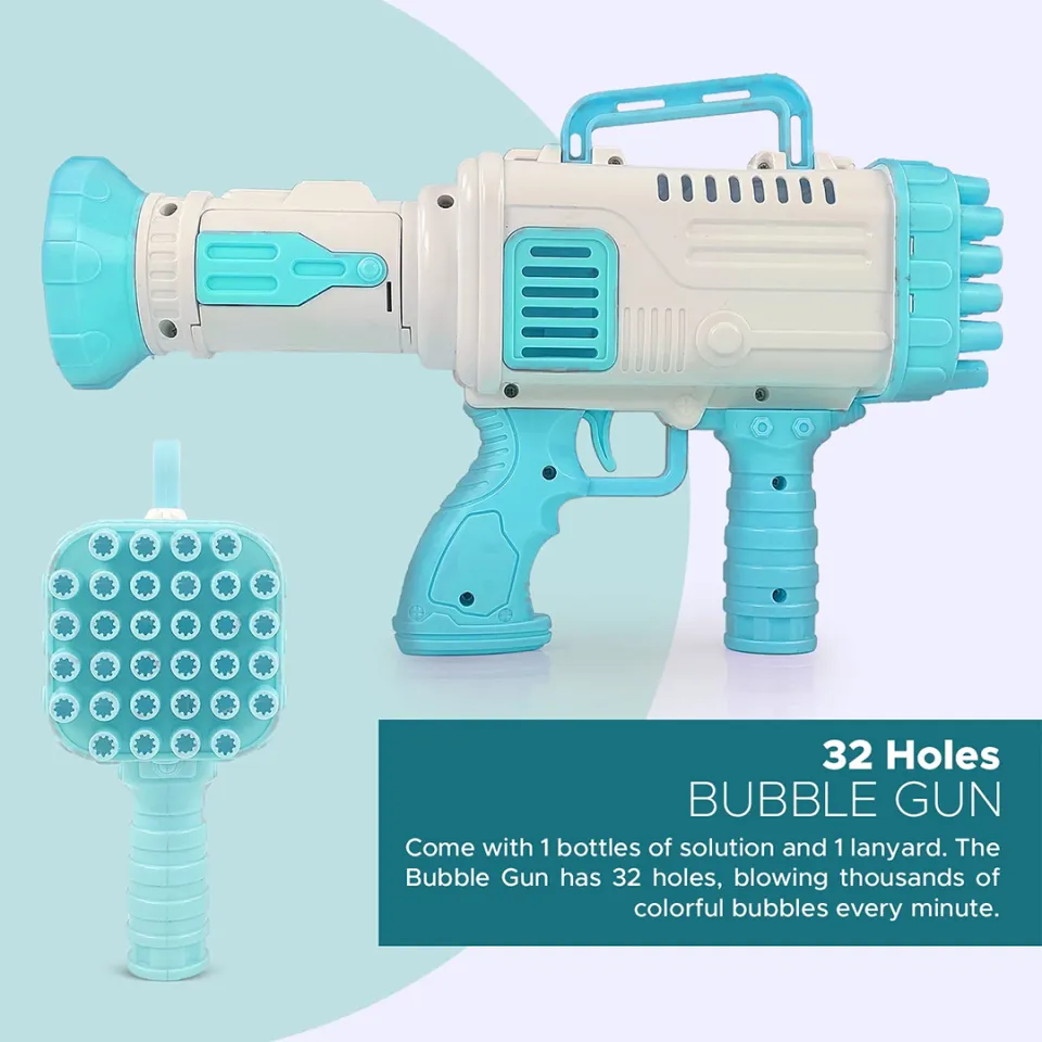 Bubble Blaster 8-Hole Automatic Electric Bubble Blower Machine Gun Toy for  Toddler Kids with 1 Solution – Suxus Shopee