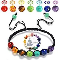 Boho 7 Chakra Healing Beaded Bracelets For Women Men 6mm Reiki Prayer Balance Beads Bracelet Adjustable Braided Bangle Jewelry Belts