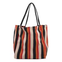 Women Beach Canvas Totes Bag Fashion Stripes Fabric Handbags Ladies Large Shoulder Bag Casual Shopping Grocery Bags