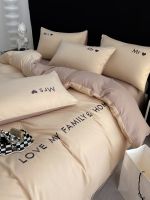 Nordic Luxury Egyptian Cotton Bedding Set King Queen Double Twin Size with Sheet Duvet Cover Pillowcases 1/2 People Bed Linens