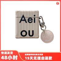 [COD] Korean style simple text pendant square shell suitable for AirPods pro Bluetooth wireless earphone case 2/3 generation