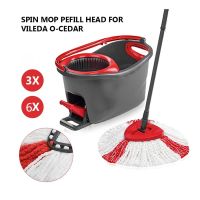 ۩ 3 or 6PCS Replacement Microfibre 360° Spin Mop Clean Refill Head for Vileda O-Cedar EasyWring Household Cleaning Tools Mop