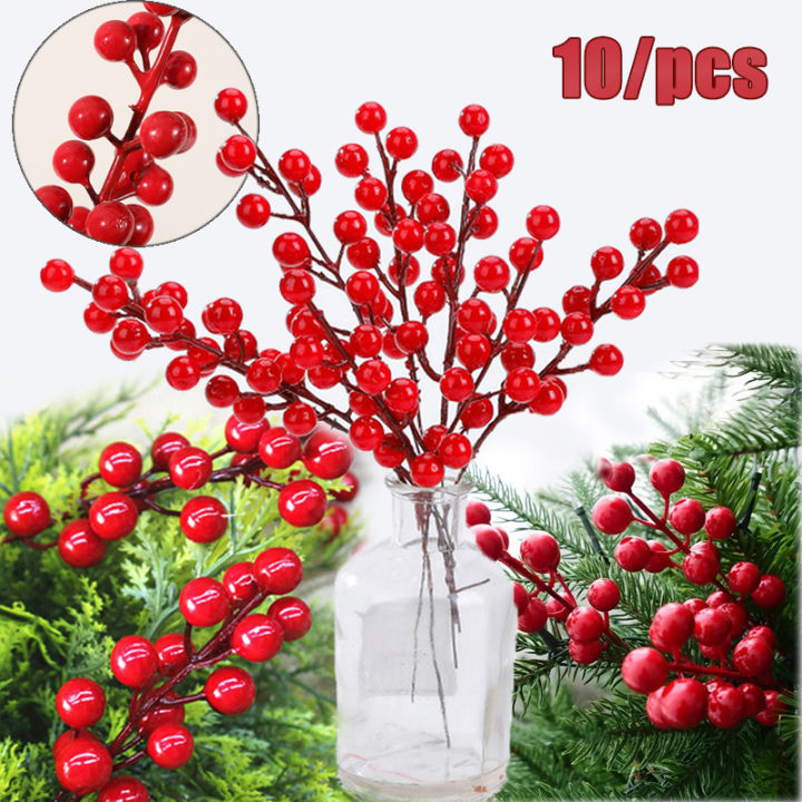 Artificial Christmas Berry Red Foam Berries Branches For DIY