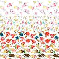 16-75MM Ice Cream Printed Grosgrain Ribbon 50 YardsRoll Tape Clothing Bakery Gift Wrapping Accessory Hairbow Head