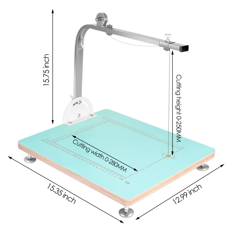 ⚡️Fast Delivery⚡️72W Foam Cutter Machine Tabletop Hot Wire Foam Cutter  Machine Adjustable Angle Foam Circle Cutter for for foam cutting, pearl  cotton early ribbon and KT board，Adjustable Temperature  50-300°C(15.4''X13''X2'')