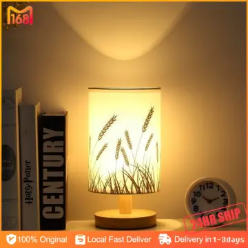 Small Table Lamp for Bedroom - Bedside Lamps for Nightstand, Minimalist  Night Stand Light Lamp with Square Fabric Shade, Desk Reading Lamp for Kids