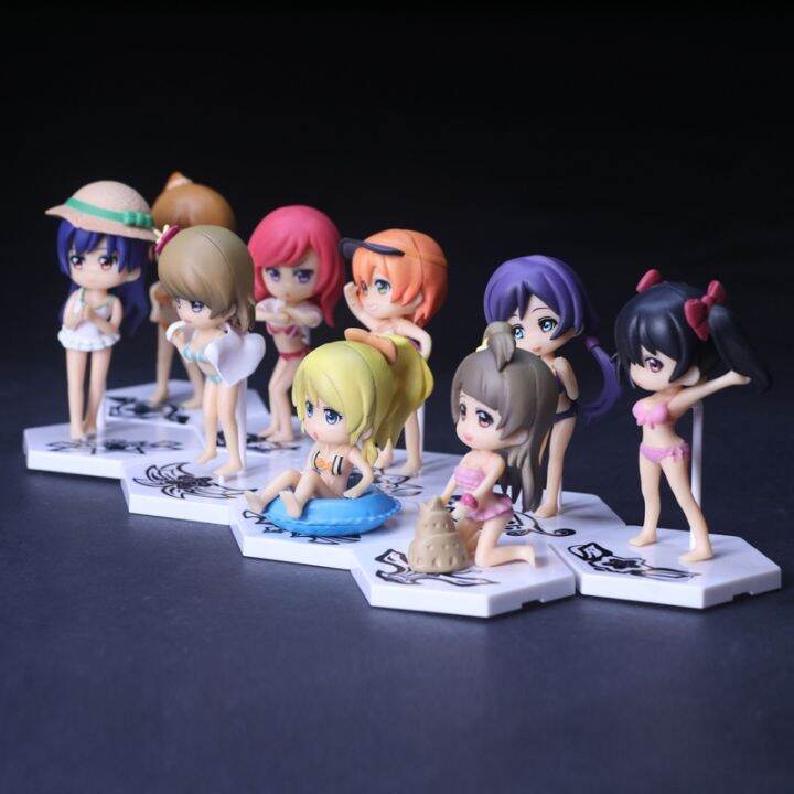 oeqqqo-9pcs-1set-anime-figure-lovelive-kawaii-q-version-kotori-minami-swimsuit-beach-party-doll-children-39-s-toys-desktop-decoration