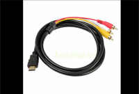 【❂Hot On Sale❂】 fka5 5ft 1080P Hdmi ตัวผู้ไปเป็นอะแดปเตอร์สายนำสัญญาณวิดีโอ3ออดิโอ Rca Av สำหรับ Hdtv Dvd