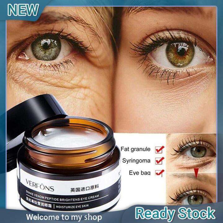VERFONS Eye Bags Remover Eye Cream 梵飞丝蛇毒肽莹润眼霜滋润补水保湿眼霜30g Lazada