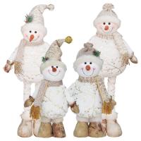 【cw】New Year 2022 escopic Christmas Dolls Ornament Soft Plush Snowman Standing Doll Merry Christmas Decoration For Home Xmas Gift ！