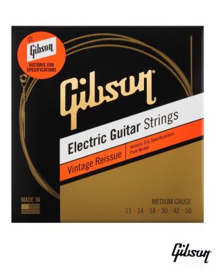 Gibson  SEG-HVR11 สายกีตาร์ไฟฟ้า เบอร์ 11 แบบ Pure Nickel ซีรี่ย์ Vintage Reissue ของแท้ 100% (Medium 0.011 - 0.050) ** Made in USA **