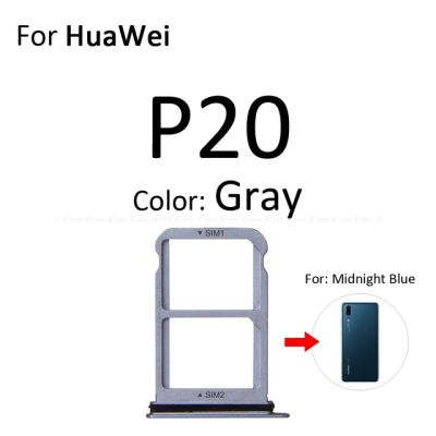 เครื่องอ่านตัวเชื่อมอะแดปเตอร์ช่องเสียบถาดซิม Sd การ์ดขนาดเล็กสำหรับ Huawei P20 Pro Lite ที่จับภาชนะอะไหล่ทดแทน