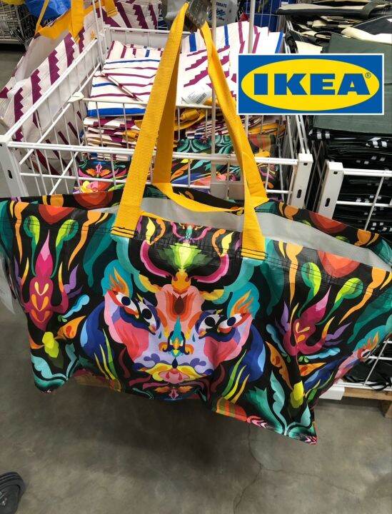 (🚫Out of stock) ikea อิเกีย ÖMSESIDIG เอิมเซซีดิก ถุงหิ้ว, หลากสี
