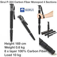 Sirui P-324 Carbon Fiber Monopod 4 Sections Height 169 cm Weight 0.6 kg  8 layer 100% Carbon Fiber load 10kg