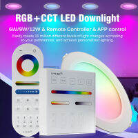 สมาร์ท LED เพดานดาวน์ไลท์ AC100-240V RGB CCT App รีโมทคอนล6W9W12W Timing Dimmable Voice Group Control