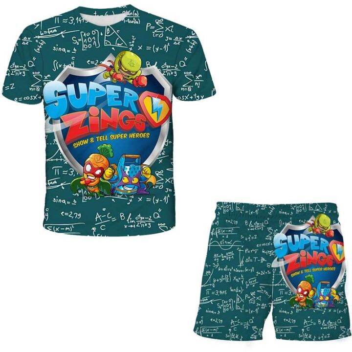 2023-summer-new-boys-and-girls-t-shirts-summer-kids-baby-superzings-t-shirts-super-zings-boys-sports-suits-kids-clothing-sets