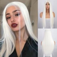 Is a wig Long Straight White Cosplay Wigs Synthetic Wigs for Women 60 613 Blonde Grey Pink Black Color for Daily Party Lolita