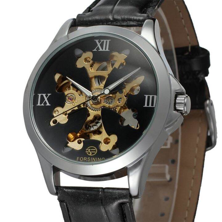 new-forsining-watches-men-classic-leather-strap-gold-skeleton-dial-analog-hollow-out-automatic-mechanical-wristwatch-gift