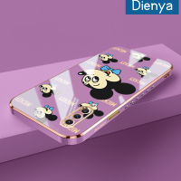 Dienya เคสปลอกสำหรับ Samsung A30s A50s A50การ์ตูนแฮปปี้มิกกี้ใหม่กรอบสี่เหลี่ยมชุบพื้นผิวเคสซิลิกาเจลแบบนิ่มกันกระแทกเคสมือถือรวมทุกเลนส์กล้องถ่ายรูปฝาครอบป้องกัน