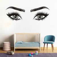 【hot】┅  Lash   Brows Eyes Quote Wall Stickers Fashion Vinyl Eyelashes Decals Bedroom Eyebrows Store