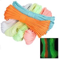 Dia 4MM 550 LBS 7 Strand Luminous Reflection Umbrella Rope 50FT 100FT for Survival Parachute Cord Climbing Camping Rope Hiking