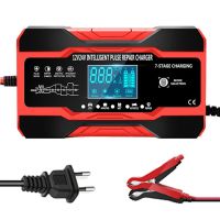 ZZOOI Car Battery-Charger Full Automatic 12V 10A/24V 5A Digital Car Battery Charger Pulse Repair for AGM GEL WET Lead Acid LCD Display