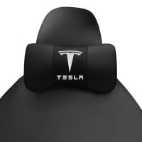 2ชิ้นหมอนรองคอติดรถสำหรับ Tesla รุ่น3 X S Y อุปกรณ์ที่นั่งระบายอากาศได้พนักพิงศีรษะเบาะรองคอ Tesla Model Y 2023