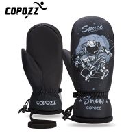 COPOZZ -30 ℃ สกีสโนว์บอร์ดแบบมืออาชีพหนาเหมาะสำหรับถุงมือเครื่องทำความร้อนฤดูหนาวกันลมถุงมือหิมะสกีสโนว์โมบิล