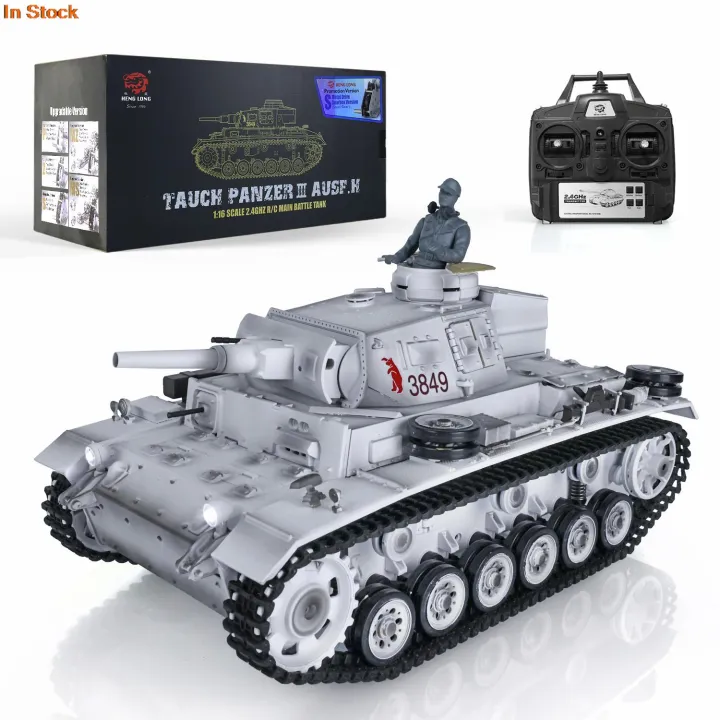 2.4G Heng Long 1/16 7.0 Panzer III H RC FPV Tank 3849 360° Turret ...