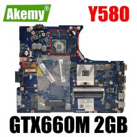 QIWY4 LA-8002P For Lenovo Y580 Laptop Motherboard Y580 notebook pc Mainboard GTX660M 2GB HM76 Support i3 i5 i7 cpu