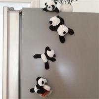 1Pc Cartoon Cute Soft Plush Panda Fridge Strong Magnet Refrigerator Sticker Home Decor Souvenir Kitchen Accessories Home Decor Refrigerator Parts Acce
