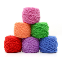 3 ply 100g เส้นด้ายขนแกะปะการัง ผ้าพันคอเส้นด้าย เส้นด้ายฝ้าย