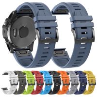 ▣❐๑ QuickFit 22mm 26mm Silicone Replacement Strap For Garmin Fenix 6 6X Pro/5 5X Plus/3 HR/Descent Mk2i Mk2/Enduro/945 Watch Band