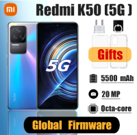 Xiaomi Redmi K50 5G เดิมสมาร์ทโฟน5G,Dimensity 8100 Octa Core แบตเตอรี่5500MAh 67W ชาร์จเร็ว48MP กล้องสามตัว120Hz