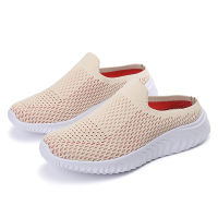 Women Winter Indoor House Slippers Female Mules Breathable Soft Home Half Shoes Fashion Female Casual Flats Shoes Mom