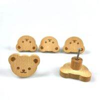 【YD】 Mich Cabinet Handles Beech Wood Drawer Pulls Kids Safety Hardware