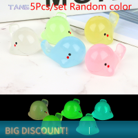 ?【Lowest price】TANG 5pcs MINI Luminous Cartoon Dolphin พิพิธภัณฑ์สัตว์น้ำน่ารักสัตว์ขนาดเล็กเครื่องประดับตุ๊กตาตกแต่งขนาดเล็ก