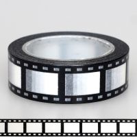 10M*15mm Tape Camera Roll Print Scrapbook DIY Sticker Decoration Japanese Tape Paper Black White Edges Two Styles 10m