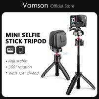 ขาตั้งแบบสามขาเซลฟี่สำหรับ Go Pro ขนาดเล็ก Vamson 11ขาตั้งแท็บเล็ตเหมาะสำหรับ Gopro Hero 10 9 8 7 6ขาเดียวมาพร้อมกับหัวบอลที่จับขยายได้