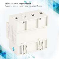 อุปกรณ์ป้องกันแรงดันไฟฟ้าเกิน3เฟส DIN Rail จอแสดงผลดิจิตอลแบบปรับได้อัตโนมัติสำหรับใช้ในบ้าน